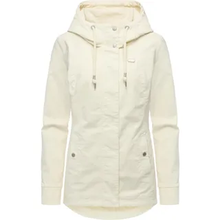 Cordjacke RAGWEAR "Cordjacke Alvena Cordy YOUMODO", Damen, Gr. XXL, beige (ivory), Obermaterial: 98% Baumwolle CO. 2% Elasthan EL.  Obermaterial: Futter: 100% Polyester PES., figurumspielend hüftbedeckend, hoch geschlossener Ausschnitt, Ärmel ohne Ärmelschlitz abgesteppte Kante, Jacken Cordjacke, Sportliche leichte Kordjacke mit Kapuze