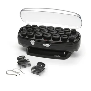 Babyliss Thermo Ceramic Rollers aufheizbare Lockenwickler mit Keramik-Beschichtung und Ionen-Technologie für Seidige langanhaltende Locken Schwarz