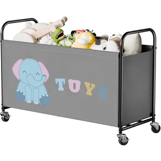 GRANNY SAYS Spielzeugkiste mit Rollen, Extra Groß Spielkisten Aufbewahrung Kinder, Spielzeug Aufbewahrungsbox, Aufbewahrungsbox Kinderzimmer für Spielzeug, Organizer Kinderzimmer Möbel, Toy Box, Grau