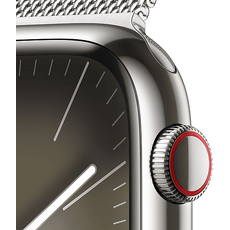 Bild von Watch Series 9 GPS + Cellular 45 mm Edelstahlgehäuse silber, Milanaise Armband silber One Size
