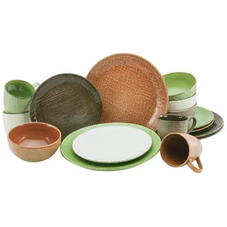 CreaTable Canvas Mediterran Kombiservice 16-tlg. mehrfarbig