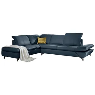 W.SCHILLIG Ecksofa »taoo, elegant und zeitlos, bequem, L-Form« mit Sitziefenverstellung & Kopfteilverstellung, orange