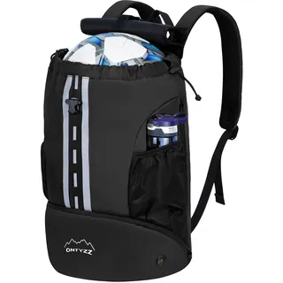 ONTYZZ Wasserdicht Rucksack mit Kordelzug Sportrucksack mit Schuhfach Multifunktionaler Tagesrucksack für Gym Yoga Schwimmen Tanzen Basketball Volleyball Fußball Tasche