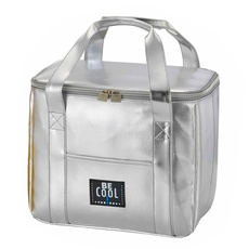 Elegante Be Cool City Kühltasche Silber 29x18x21 cm - Einkaufstasche die kühlt und Chick aussieht mit ergonomischen Griffen