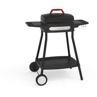 Barbecook Elektrogrill zur Nutzung als Standgrill oder Tischgrill, elektrische Grillplatte mit Antihaftbeschichtung, bbq grill für In- und Outdoor, 2000W, schwarz, 84 x 55 x 97 cm