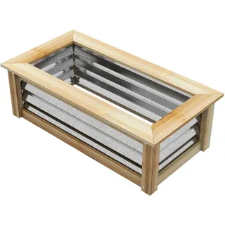 Outsunny Hochbeet 90 x 45 x 30 cm Silber