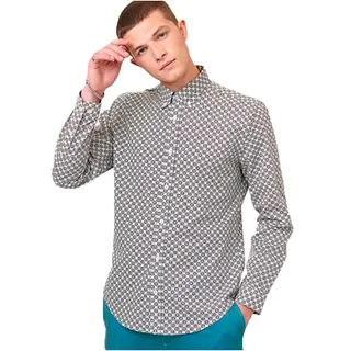 Ben Sherman Mini Foulard Print Langarmhemd - Multicolor - XL