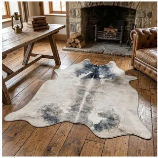 Gino Falcone Emilia Gr. 3, bunt (multi, weiß), B:130cm H:3mm L:170cm, Kunstfaser, Teppiche, Fellteppich, Kunstfell, bedruckt, Kuhfell-Optik, ideal im Wohnzimmer , Schlafzimmer