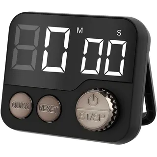 Digitaler Timer und Stoppuhr, Küchentimer elektronische Eieruhr, 99:59 Min Countdown, Multifunktionstimer, Zeitmesser mit LCD Lauter Alarm für Kochen Dusche Fitnessstudio Klassenzimmer