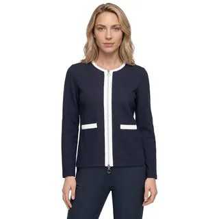 Betty Barclay Damen, Shirtjacke mit Struktur", 36, Patch Dark Blue/Cream