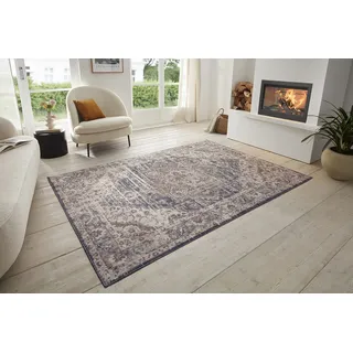 HANSE HOME Sand Kurzflorteppich 200 x 280 cm Creme/Blau
