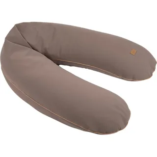 BÉABA, Schwangerschafts- & Stillkissen XXL 180 cm, multifunktionales Mutterkissen, Ganzkörperstütze, geräuschlose Mikroperlen, abnehmbarer Bezug & waschbar, OEKOTEX, French Terry, Mocha