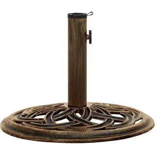 vidaXL Schirmständer Metall 44 x 44 x 31 cm Braun