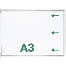 Bild 10 tarifold Sichttafeln mit 5 Aufsteckreitern DIN A3 quer weiß, Öffnung seitlich