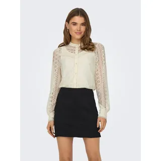 Only Damen »ONLREBA LACE L/S SHIRT WVN Noos, Egret, S