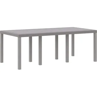 vidaXL Gartentisch Hellgrau 200 x 100 x 73 cm Poly-Rattan - Hellgrau