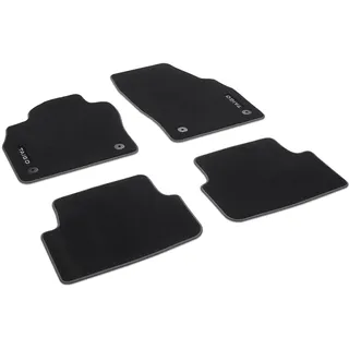 Volkswagen 2G7061270WGK Fußmatten Premium Velours Textilfußmatten 4X Stoffmatten, schwarz, mit Taigo Schriftzug