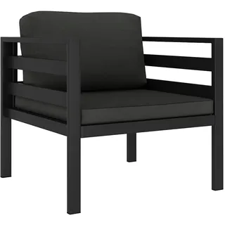 vidaXL Einzelsofa mit Kissen Aluminium Anthrazit