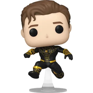 Funko Pop Marvel's Spiderman No Way Home: Spiderman (Black/Gold) (Unmasked) Figure (AAA Anime Exclusive)