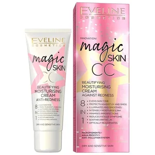 Eveline Cosmetics Magic Skin CC Feuchtigkeitscreme gegen Rötungen 8-in-1 mit Hyaluronsäure und Vitamin E, 50ml