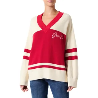 Gant Damen Gant Varsity Cotton V-Neck Pullover (1er Pack)