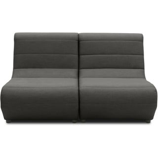 DOMO. collection Outdoor Sofa Borkum, 2-Sitzer aus 2 x Sessel-Element wetterfest, 2er Gartensofa, Gartenliege, Gartenmöbel, Gartencouch, 146 x 102 x 80 cm (BxTxH), anthrazit