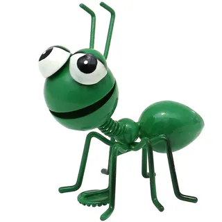 Dekohelden24 Metall Ameise mit Magnet/Kühlschrankmagnet in Grün, Maße L/B/H: 7 x 7,5 x 8,5 cm