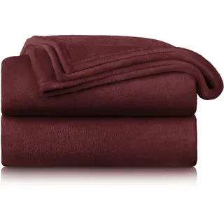Blumtal Kuscheldecke Anton 220/240 cm, Dunkelrot - Textil - Rechteckig - 220x240 cm , Heimtextilien, Wohntextilien, Decken, Kuscheldecken