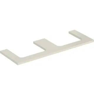 Geberit ONE Waschtischplatte, Ausschnitt 2-fach, für Aufsatzwaschtisch, 135x3x47cm, 505.286.00.4, Farbe: sand-grau lackiert hochglänzend