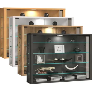 VCM Wandvitrine Vitrosa L 83 x 18 x 0 cm Braun