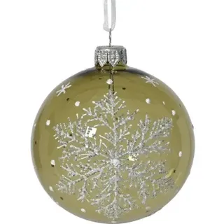 Christbaumkugel Glas Ø 8 cm grau