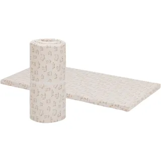 Fillikid Reisebett-Matratzen "Matratze für Reisebett gerollt Jersey Hund" 4 cm hoch 1 Stk. tlg. passend für Reisebetten 120 × 60 cm, natur