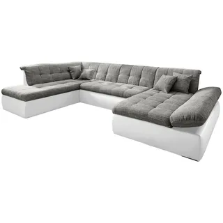 DOMO collection Wohnlandschaft »Moric«, im XXL-Format, wahlweise mit Bettfunktion und Armlehnenverstellung, inklusive loser Zierkissen, frei im Raum stellbar