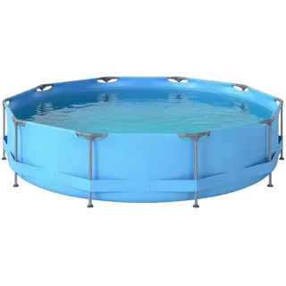 COSTWAY Pool-Set mit Filterpumpe, 360 x 360 cm, Aufstellpool rund, Swimmingpool Komplettset groß, Swimming Pool für Garten