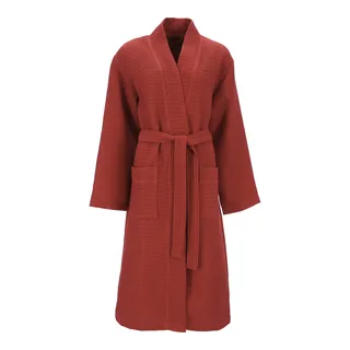 Vossen Bademantel »Siam, ideal für Sauna & Spa, Hotelbademantel, Morgenmantel«, 1 Stk. Waffelpique, rot