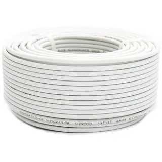 Premium X 20m Mini Koaxial Sat Kabel 4mm extra dünn Weiß Koax Antennenkabel 2-Fach geschirmt platzsparend & flexibel einsetzbar für Sat | Kabel | DVB-T - Ultra HD 4K 3D