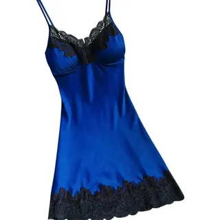 Negligee Damen Sexy Große Größe - Nachthemd Damen Sommer Kurz Schlafshirt | Spitze Nachtkleid Unterwäsche Spaghettiträger Pyjama Mit Integriertem Bh Schlafanzug Erotik Morgenmantel-Loungewear