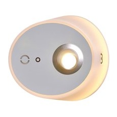 LED-Wandleuchte Zoom, Spot, USB-Ausgang, grau