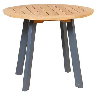 Tisch Diana - 95 cm rund Beine Aluminium anthrazit