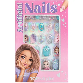 DEPESCHE 13816 TOPModel - Kunstnägel BEAUTY and ME, selbstklebend, in schönen Designs mit Glitzer, 24 künstliche Fingernägel in mehreren Größen