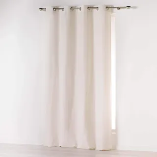 Douceur d'Intérieur Absolu Ösenvorhang, Mikrofaser, einfarbig, Polyester, Polyester, Natur, 140 cm x 260 cm
