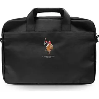 U.S. Polo Assn. Tasche (USCB15PUGFLBK) (16"), Notebooktasche, Schwarz