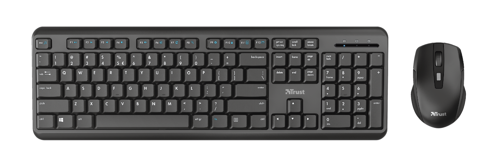 Bild von TKM-350 Wireless Silent Keyboard and Mouse Set, USB, DE (24011)