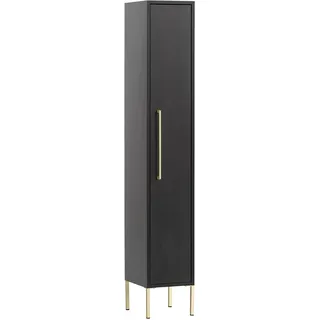 Schildmeyer Gloria Highboard 152643 schwarz/Gold, 25 x 30 x 154,7 cm