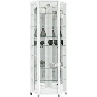 fif Möbel »TRIO«, Eckvitrine/Glasvitrine 1x Glastür, perfekt für Sammler, Sammlervitrine