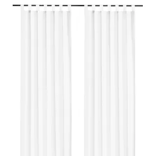 Vorhang WECKBRODT "Vito" Gr. 2, weiß, B:140cm H:245cm, Satin, Polyester, Gardinen, Vorhang, Microvelour, blickdicht, Unifarben, Gardine, Store