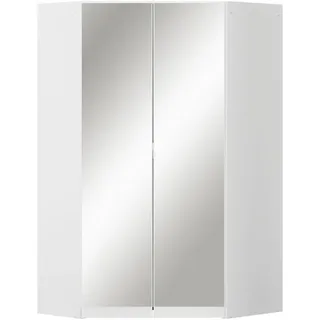 Rauch "Kleiderschrank Schrank Garderobe Wäscheschrank COSTA 2-türig", weiß (alpinweiß), B:117cm H:197cm T:104cm, Holzwerkstoff, Schränke, Eckkleiderschrank, mit Spiegel, voll ausgestattet mit viel Stauraum MADE IN GERMANY