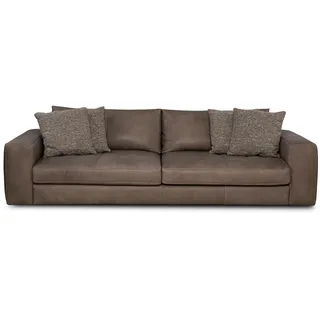 Designwerk Big-Sofa Leder 3-Sitzer Braun