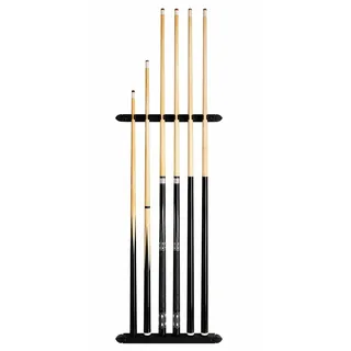 John West Billard Set mit Wandhalterung – 6 Queues & Queuehalter | 2 Profi Queue, 2 Standard Queue, 2 Kurzqueue, Pool Billard Zubehör Set