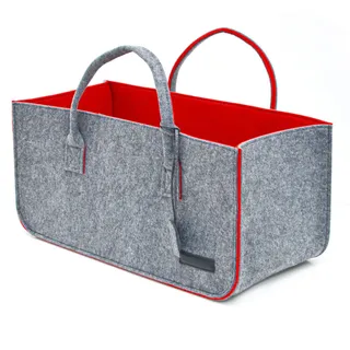 Dune Design Kaminholztasche Filz 50 x 25 x 25 cm Grau